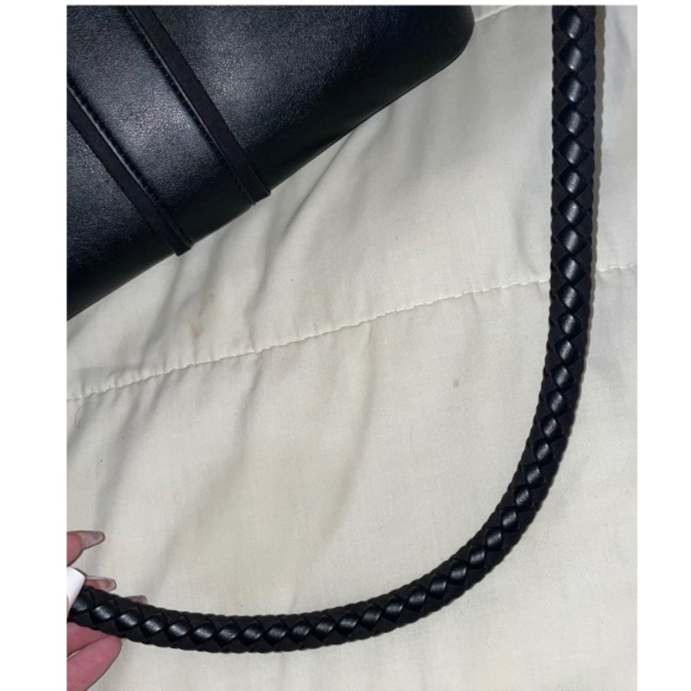 NWT TOPSHOP LEATHER LARGE BEAUTIFUL BAG WITH SILVER TURN LOCK & ADDITIONAL POUCH - Picture 11 of 11